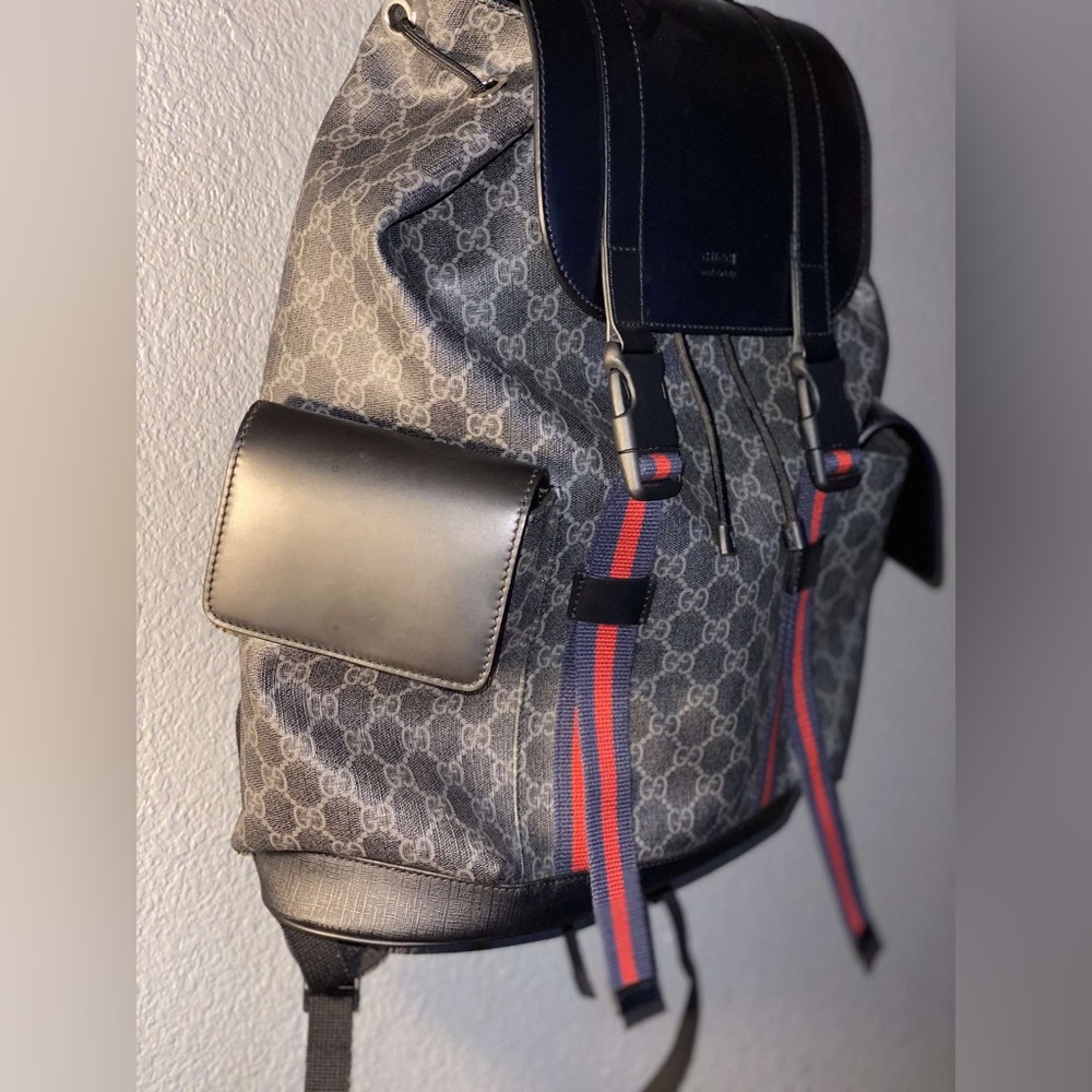 GG black backpack only worn once